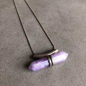 Beautiful Purple Amethyst Crystal Point Pendant